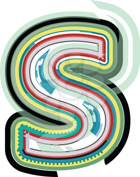 Abstract colorful Letter s