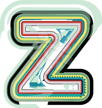 Abstract colorful Letter z