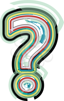 Abstract colorful Question Mark
