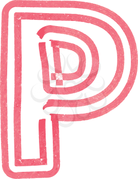 Capital letter P vector illustration