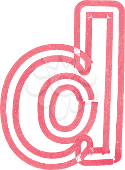 letter d lowercase vector illustration