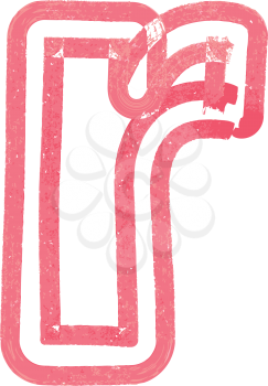 letter r lowercase vector illustration