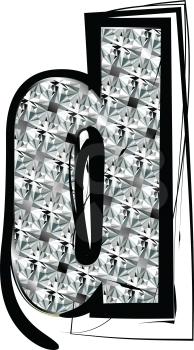 Diamond Font letter d