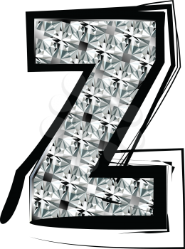 Diamond Font letter z