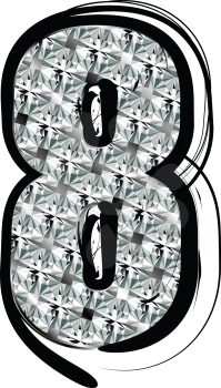 Diamond Font Number 8