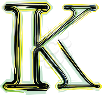 font illustration letter K