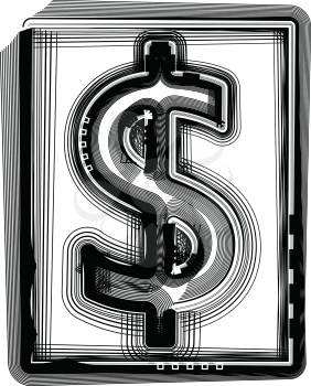 Dollar Striped Symbol