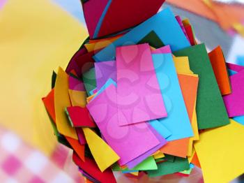 Pieces of colored paper - abstract background