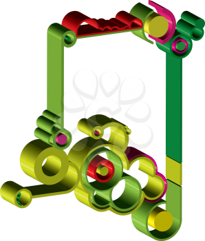 Abstract gear wheels vector illustration