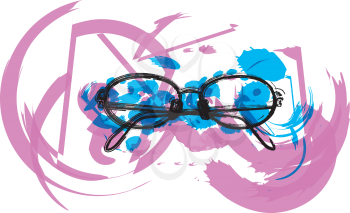 Colorful abstract Eyeglasses vector illustration