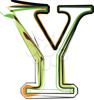 Organic type. Letter Y