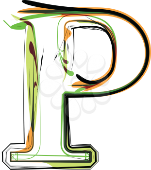 Organic type. Letter P