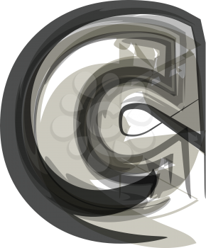 Abstract Letter c Illustration