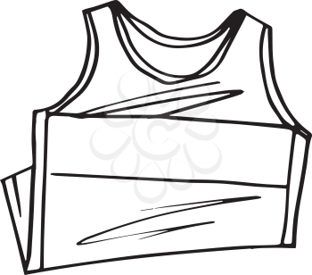 Sketch of t-shirt sleeveless vector illustration