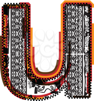 Inca`s font letter u