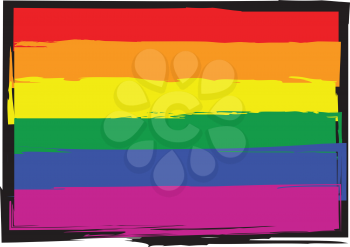 vector Illustration of a gay pride flag