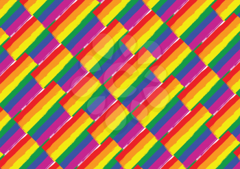 vector Illustration of a gay pride flag pattern