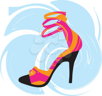 Woman Shoe, Vector illustration