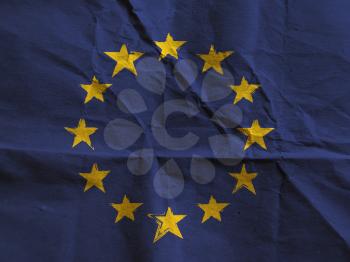 Grunge EUROPEAN UNION flag or banner