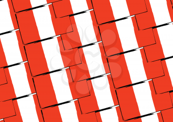 abstract PERUVIAN flag or banner vector illustration