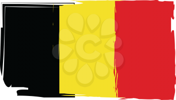 Grunge Belgium flag or banner vector illustration