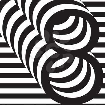 Black and white number 8 design template vector illustration