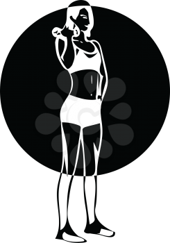 Abstract illustration of Beautiful sporty fit woman