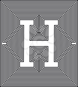 Letter H  Line Logo Icon Design - Vector Illustration