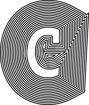 Letter c  Line Logo Icon Design - Vector Illustration
