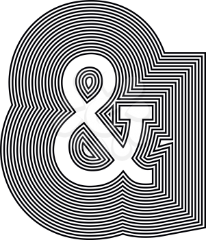 Ampersand Symbol Line Logo Icon Design - Vector Illustration