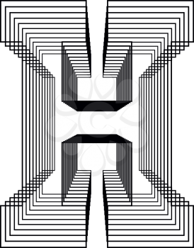 Letter H  Line Logo Icon Design - Vector Illustration