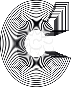 Letter c  Line Logo Icon Design - Vector Illustration