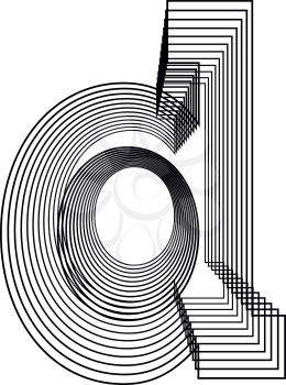 Letter d  Line Logo Icon Design - Vector Illustration