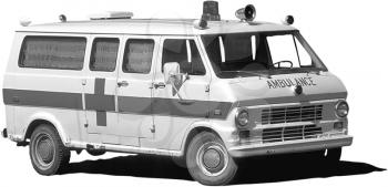 Royalty Free Photo of a Vintage Ambulance