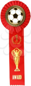 Royalty Free Photo of a First Place Soccer Ribbon 
