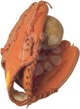 Royalty Free Photo of a Baseball Glove and Ball 