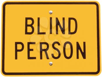 Royalty Free Photo of a Sign Blind Person