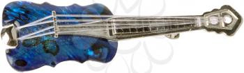 Royalty Free Photo of a Blue Violin Brooch