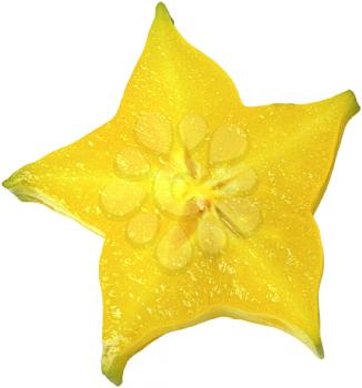 Royalty Free Photo of a Slice of Star Fruit