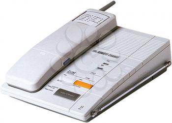 Royalty Free Photo of a Cordless Phone on the Base