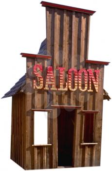 Royalty Free Photo of a Wooden Saloon Salt and Pepper Shaker