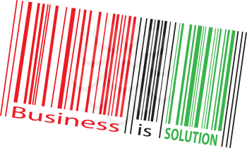 Detail vector illustration of color business barcode. 