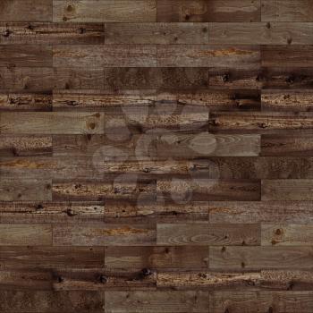 Wood seamless dark brown parquet texture old wall