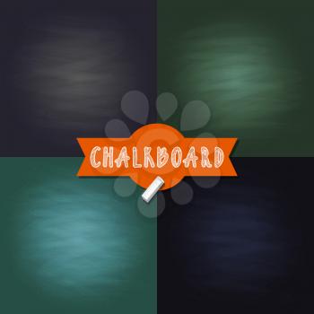 Vector set of blank chalkboard texture backgrounds with different colors. Chalkboard background black and green illustration