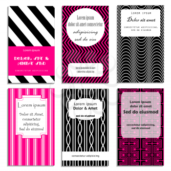 set of greeting cards design for party, invitation etc.
