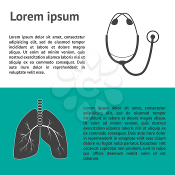 template for medical clinics. Diagnosis and treatment of diseases of the respiratory system