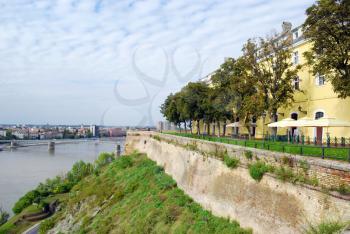 view from Petrovaradin fortress of Novi Sad town in Serbia