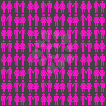 Vector gay LGBT seamless pattern. Background community design illustration color