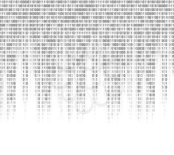 Virtual computer binary code abstract background. Continuous cryptogram code, illustration of program in binary code. Vector illustration