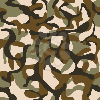 Camouflage, military camo vector seamless pattern. Army background clothing for uniform soldier illustration